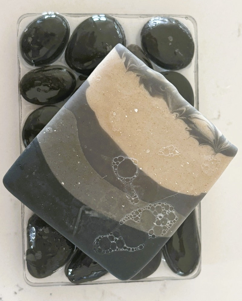 Black Pebble Soap Dish