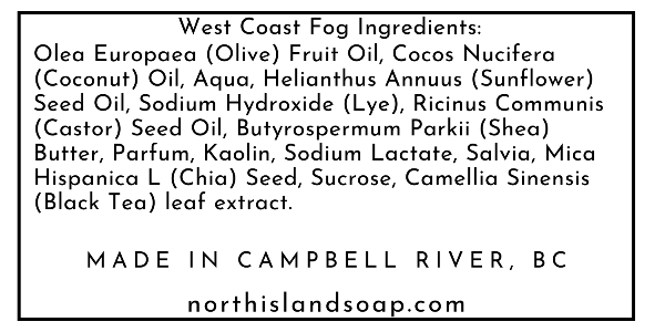 West Coast Fog Ingredients